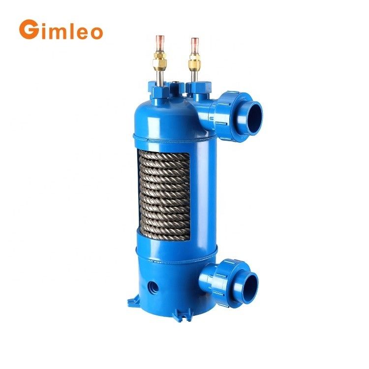 1HP المبردة المياه مبادلة الحرارة MHTA-0.75 التيتانيوم النقي مبادلة حرارة الأنابيب السلسة