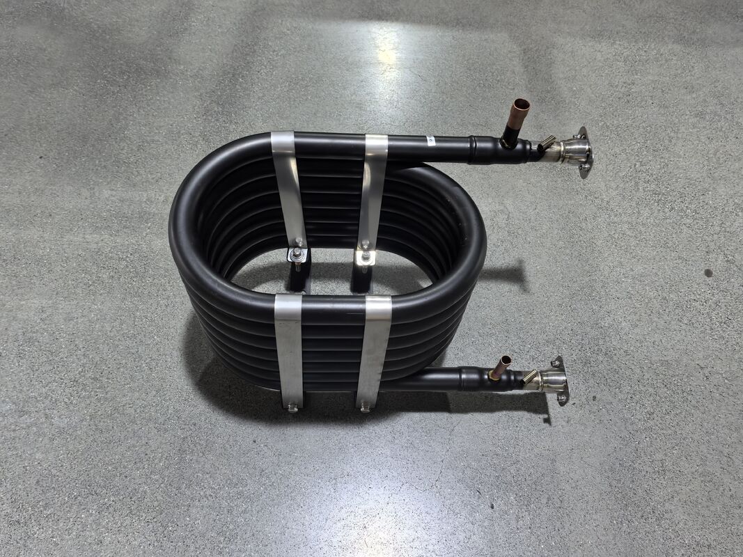 ضغط العمل الأقصى 5.2MPa مبادل حرارة محوري متوافق مع مواد التبريد R22 R134a R407c و R410a محلول نقل الحرارة