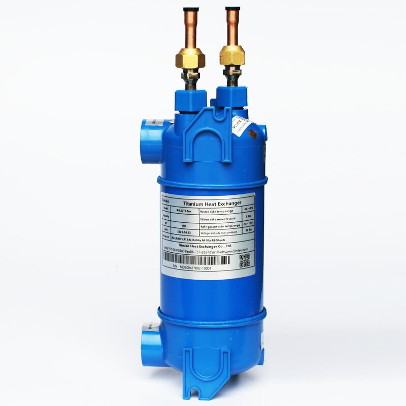 مبادل حراري من التيتانيوم النقي والفولاذ الكربوني من التيتانيوم مع مقاومة ممتازة للتآكل وخيارات نظام فردي مزدوج ثلاثي