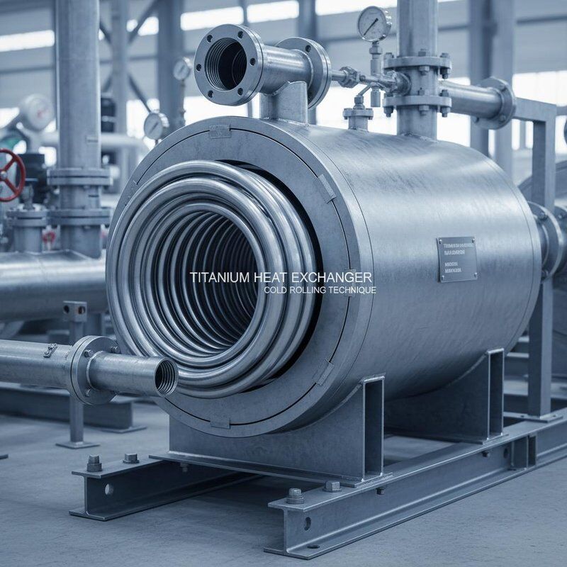 تقنية التدحرج البارد مبادل حرارة التيتانيوم مع تصميم مقاوم للتآكل وخفيف الوزن لنقل الحرارة الصناعية