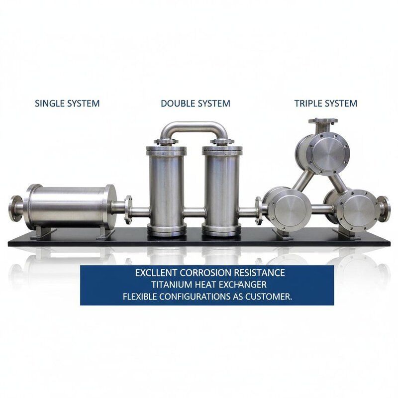 المقاومة الممتازة للتآكل مقايض حرارة التيتانيوم خفيف الوزن متوافق مع التطبيقات الصناعية
